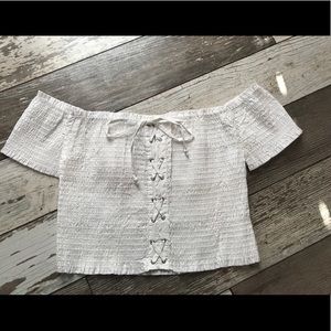 NWT!!! White crop top!!!